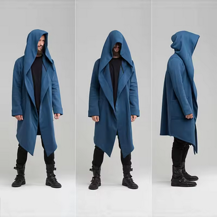 Hooded Cardigan Trench Coat Streetwear