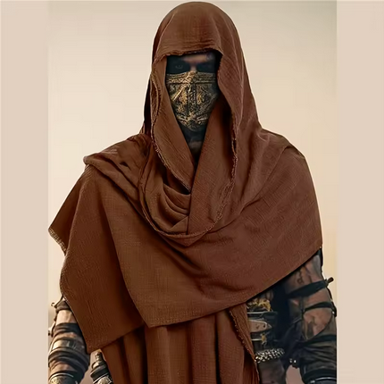 Distressed Black Shawl Assassin Hood
