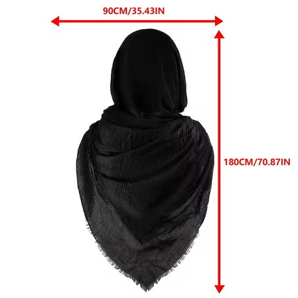 Distressed Black Shawl Assassin Hood